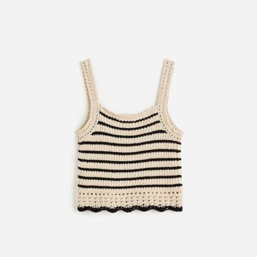 Madewell Crochet-Stitch Cotton Sweater Tank